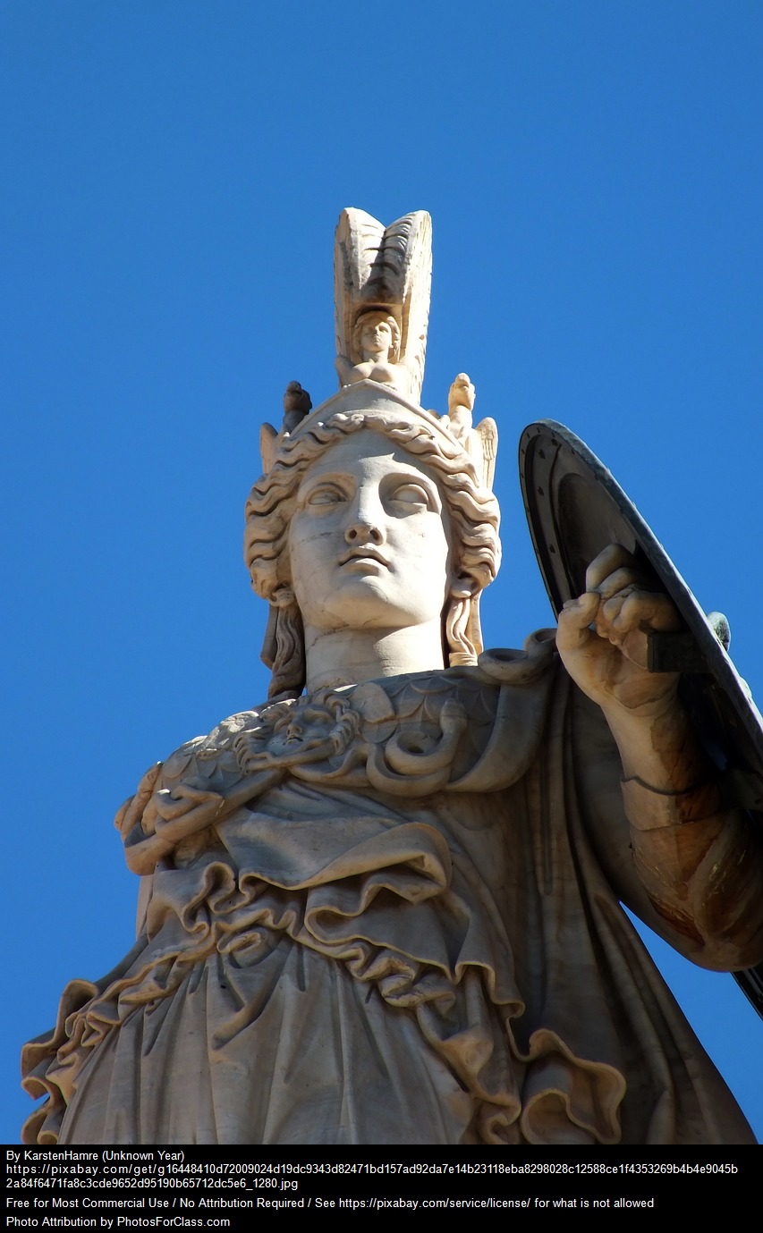 athena greek goddess statue face